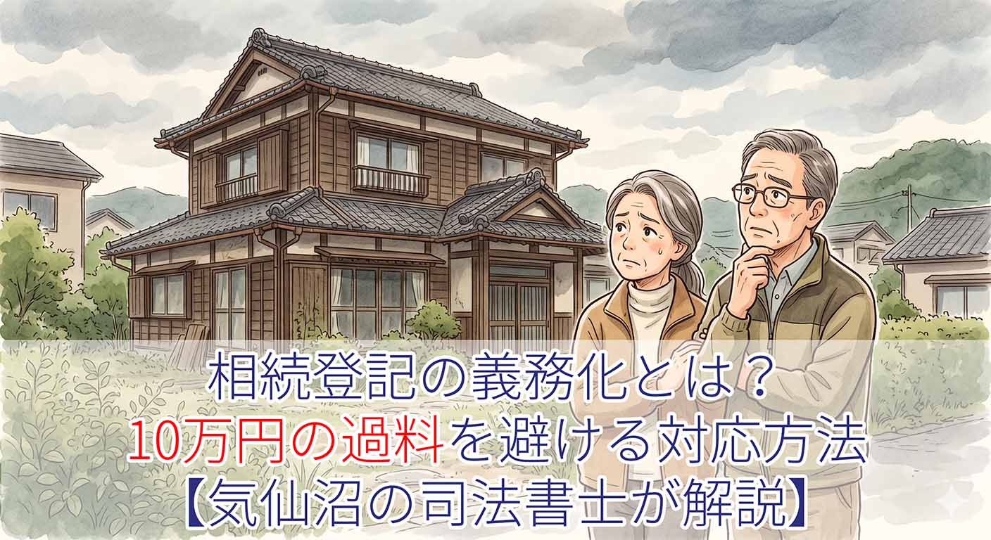 相続登記の義務化とは？令和9年3月末が期限・10万円の過料を避ける対応法【気仙沼の司法書士が解説】
